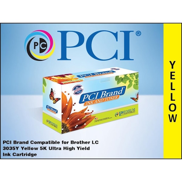 Pci Compatible Brother LC3035Y Yellow Ink 5K Yield for Brother MFCJ805, MFCJ815, MFCJ995, MFCJ995DWXL LC3035Y-PCI - main